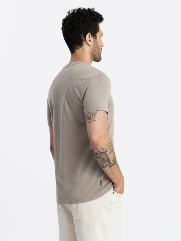 Ombre Clothing T-shirt stampata grigia da uomo Ombre Clothing