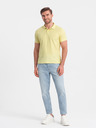 Ombre Clothing Polo basic gialla da uomo Ombre Clothing