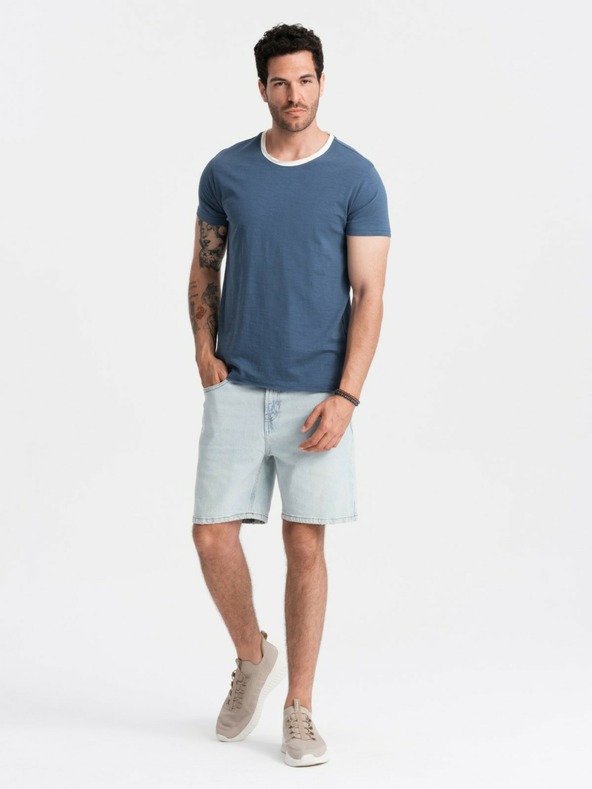 Ombre Clothing T-shirt uomo blu scuro Ombre Clothing