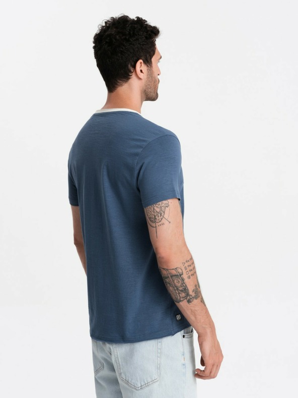Ombre Clothing T-shirt uomo blu scuro Ombre Clothing