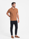 Ombre Clothing Polo basic marrone da uomo Ombre Clothing