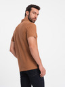 Ombre Clothing Polo basic marrone da uomo Ombre Clothing