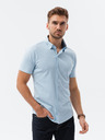 Ombre Clothing Maglia a maniche corte da uomo blu chiaro Ombre Clothing