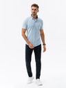 Ombre Clothing Maglia a maniche corte da uomo blu chiaro Ombre Clothing