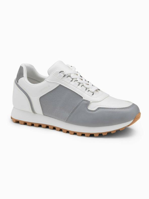 Ombre Clothing Sneakers uomo bianche e grigie Ombre Clothing