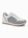 Ombre Clothing Sneakers uomo bianche e grigie Ombre Clothing