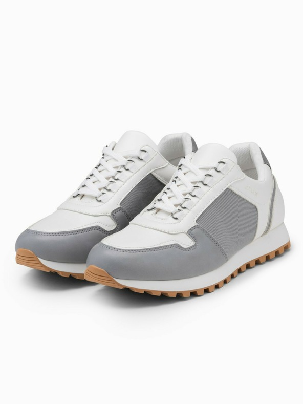 Ombre Clothing Sneakers uomo bianche e grigie Ombre Clothing