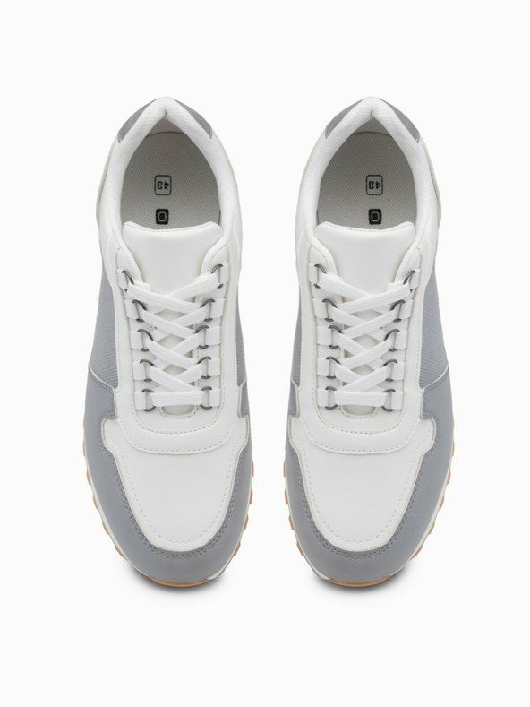 Ombre Clothing Sneakers uomo bianche e grigie Ombre Clothing