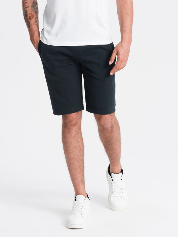 Ombre Clothing Pantaloncini della tuta basic da uomo neri Ombre Clothing
