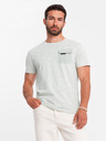 Ombre Clothing T-shirt tascabile da uomo verde chiaro Ombre Clothing