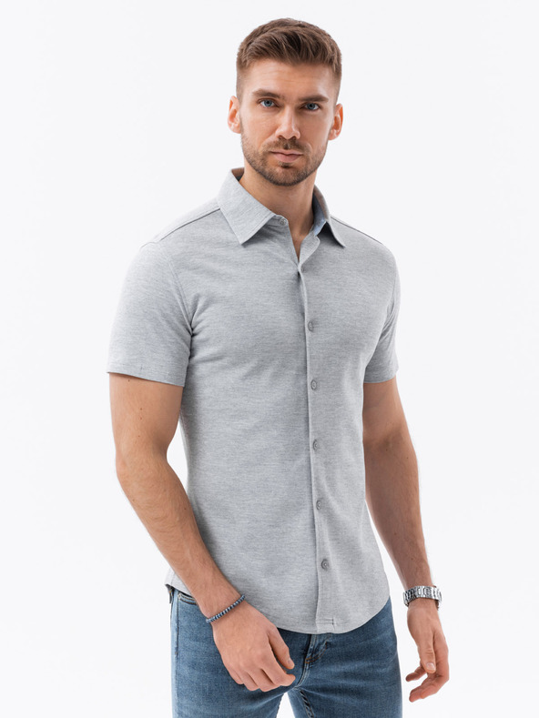Ombre Clothing Maglia manica corta uomo grigio Ombre Abbigliamento