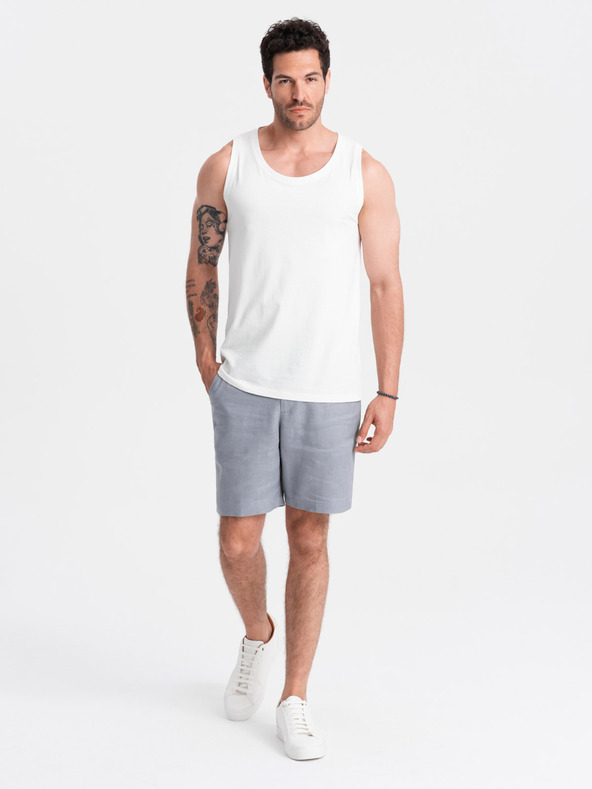 Ombre Clothing Canotta basic da uomo in cotone bianco Ombre Clothing