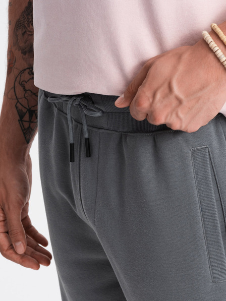 Ombre Clothing Pantaloncini da ginnastica basic da uomo grigi Ombre Clothing