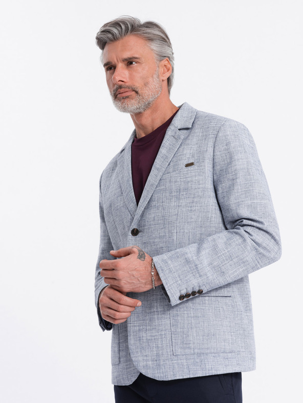 Ombre Clothing Blazer azzurro da uomo Ombre Clothing