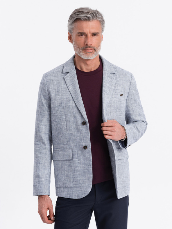 Ombre Clothing Blazer azzurro da uomo Ombre Clothing