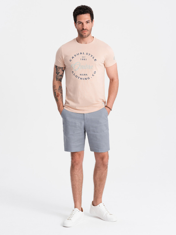 Ombre Clothing Maglietta stampata rosa chiaro da uomo Ombre Clothing