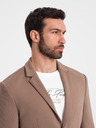 Ombre Clothing Blazer beige da uomo con tasche Ombre Clothing