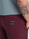 Ombre Clothing Pantaloncini della tuta basic da uomo bordeaux Ombre Clothing