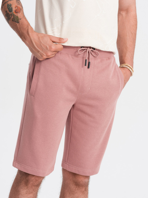 Ombre Clothing Pantaloncini della tuta basic da uomo rosa Ombre Clothing