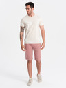 Ombre Clothing Pantaloncini della tuta basic da uomo rosa Ombre Clothing