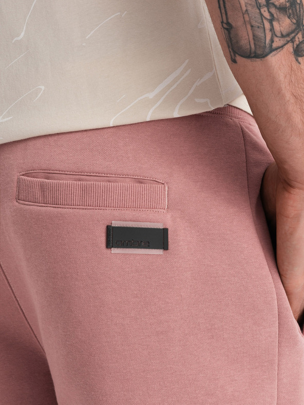 Ombre Clothing Pantaloncini della tuta basic da uomo rosa Ombre Clothing