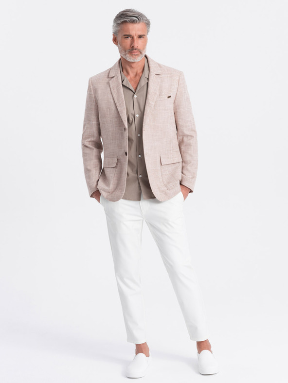 Ombre Clothing Blazer beige da uomo Ombre Clothing