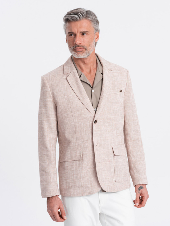 Ombre Clothing Blazer beige da uomo Ombre Clothing