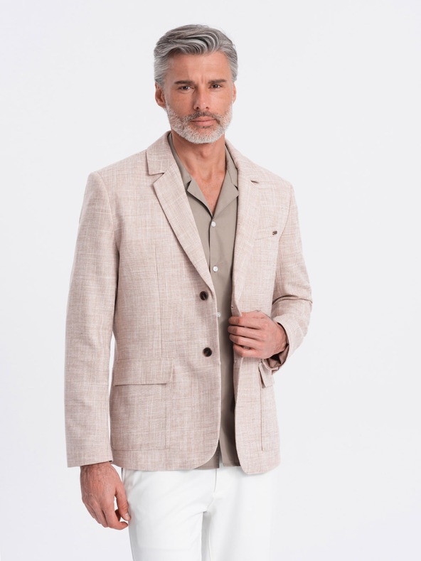 Ombre Clothing Blazer beige da uomo Ombre Clothing