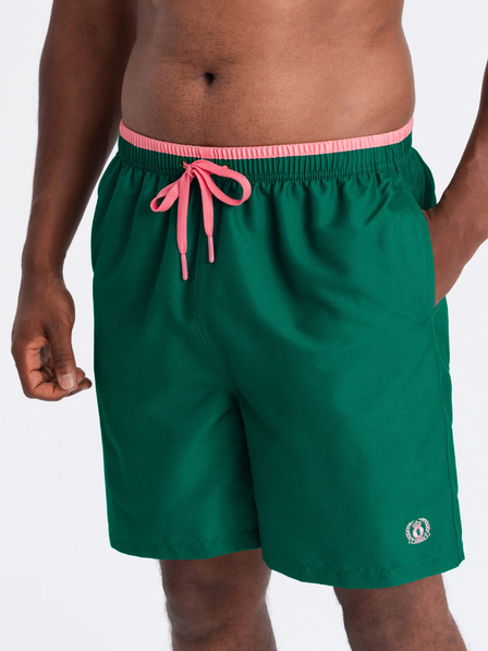 Ombre Clothing Costume da bagno a coste verde da uomo Ombre Clothing