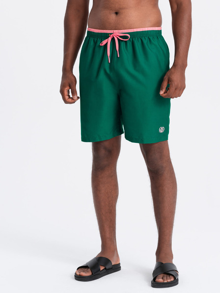 Ombre Clothing Costume da bagno a coste verde da uomo Ombre Clothing