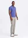 Ombre Clothing Polo basic da uomo viola Ombre Clothing