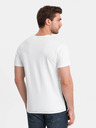 Ombre Clothing T-shirt da uomo in cotone rosso e bianco Ombre Clothing