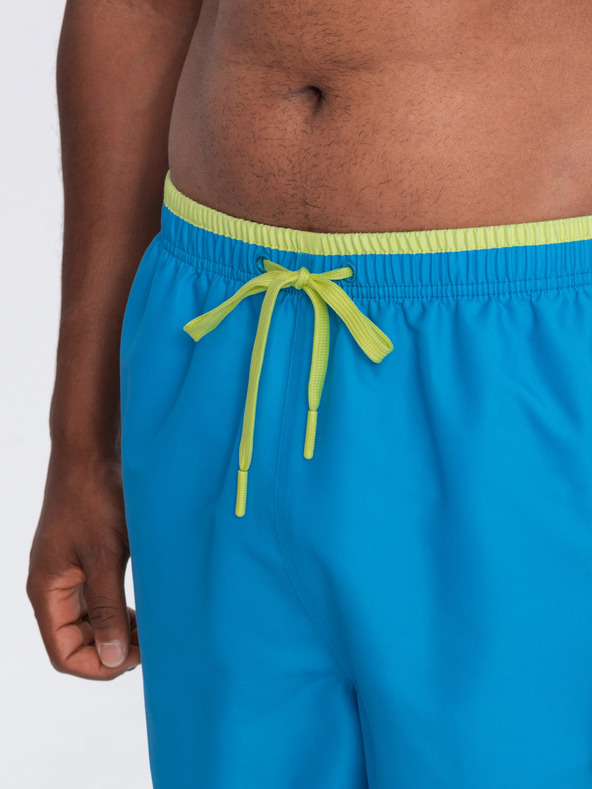 Ombre Clothing Costume da bagno a coste blu da uomo Ombre Clothing