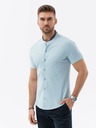 Ombre Clothing Maglia da uomo blu a maniche corte Ombre Clothing