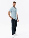 Ombre Clothing Maglia da uomo blu a maniche corte Ombre Clothing