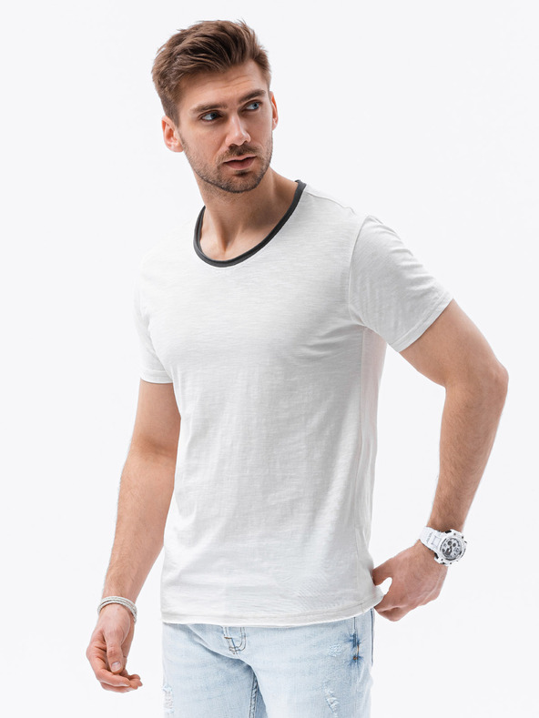 Ombre Clothing Maglietta da uomo crema Ombre Clothing