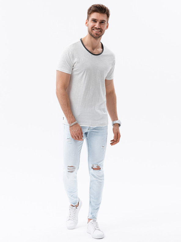 Ombre Clothing Maglietta da uomo crema Ombre Clothing