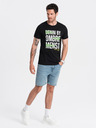 Ombre Clothing T-shirt nera da uomo in cotone Ombre Clothing