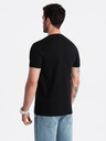 Ombre Clothing T-shirt nera da uomo in cotone Ombre Clothing
