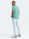 Ombre Clothing Maglietta girocollo basic in cotone turchese da uomo Ombre Clothing