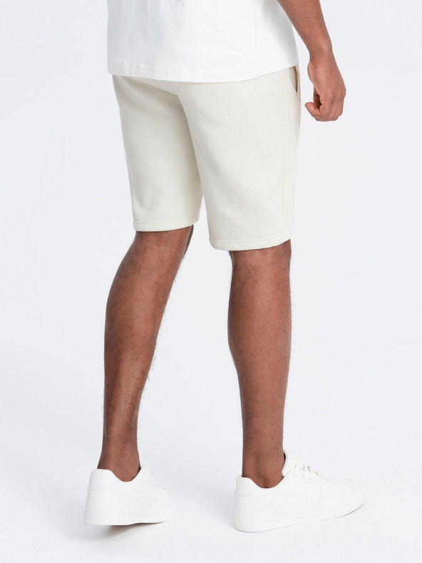 Ombre Clothing Pantaloncini della tuta basic da uomo color crema Ombre Clothing