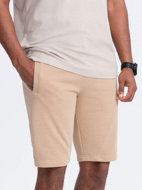 Ombre Clothing Pantaloncini basic da uomo beige Ombre Clothing