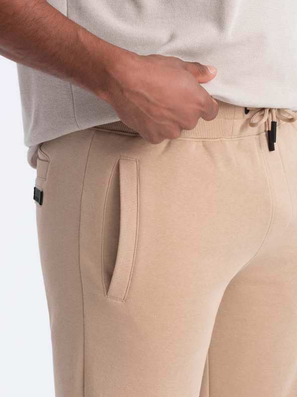 Ombre Clothing Pantaloncini basic da uomo beige Ombre Clothing
