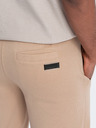 Ombre Clothing Pantaloncini basic da uomo beige Ombre Clothing