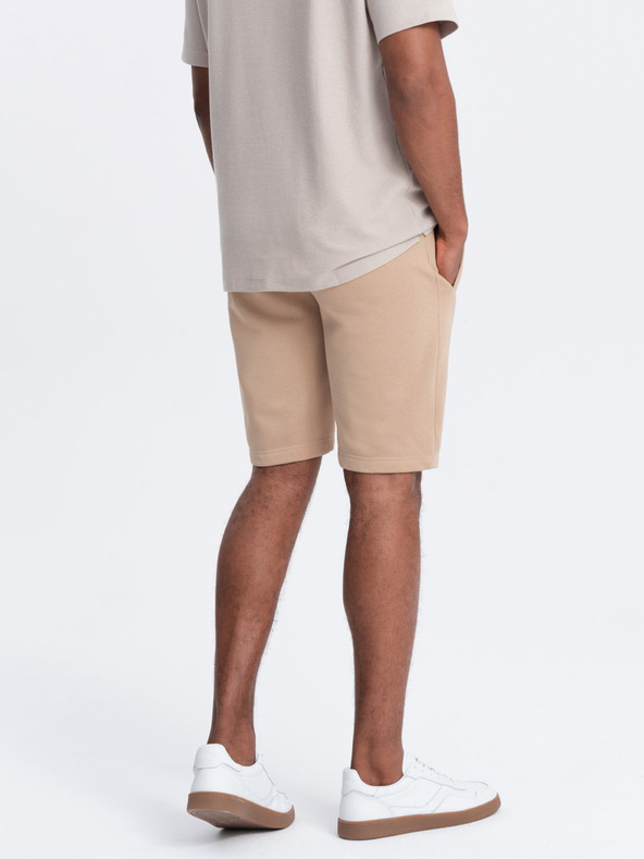 Ombre Clothing Pantaloncini basic da uomo beige Ombre Clothing
