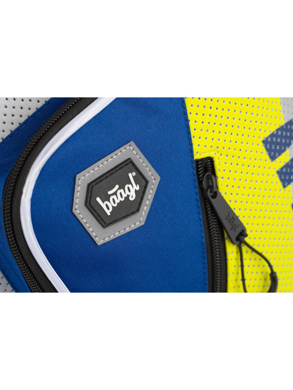 BAAGL  Zaino scuola blu cubo neon Baagl