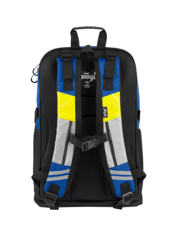 BAAGL  Zaino scuola blu cubo neon Baagl