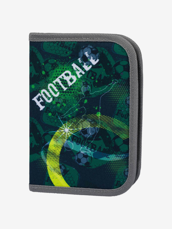 BAAGL  Astuccio scuola verde a un piano Baagl Football