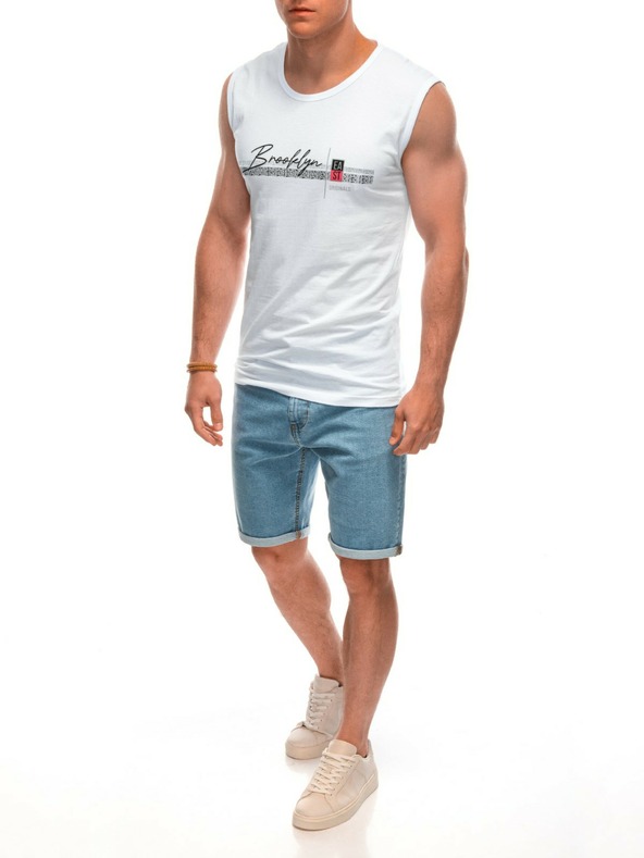 Edoti Boxer da uomo con stampa - bianco EDOTI