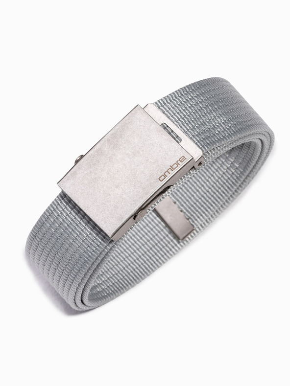 Ombre Clothing Cintura in tessuto da uomo - Grigio A029 Ombre Clothing